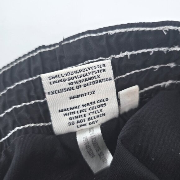 ZeroXposur Black White Y2K 90s Swim Board Shorts Size 12 - Picture 7 of 7